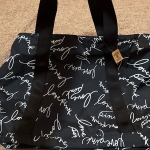 PINK Black&White huge Tote bag